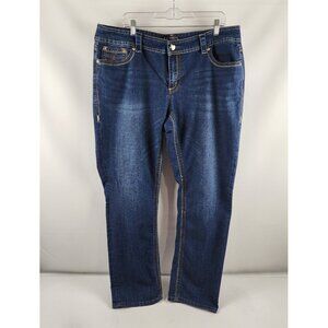 Seven7 Melissa McCarthy Jeans Womens 20W Blue Straight Leg Denim (40x32)